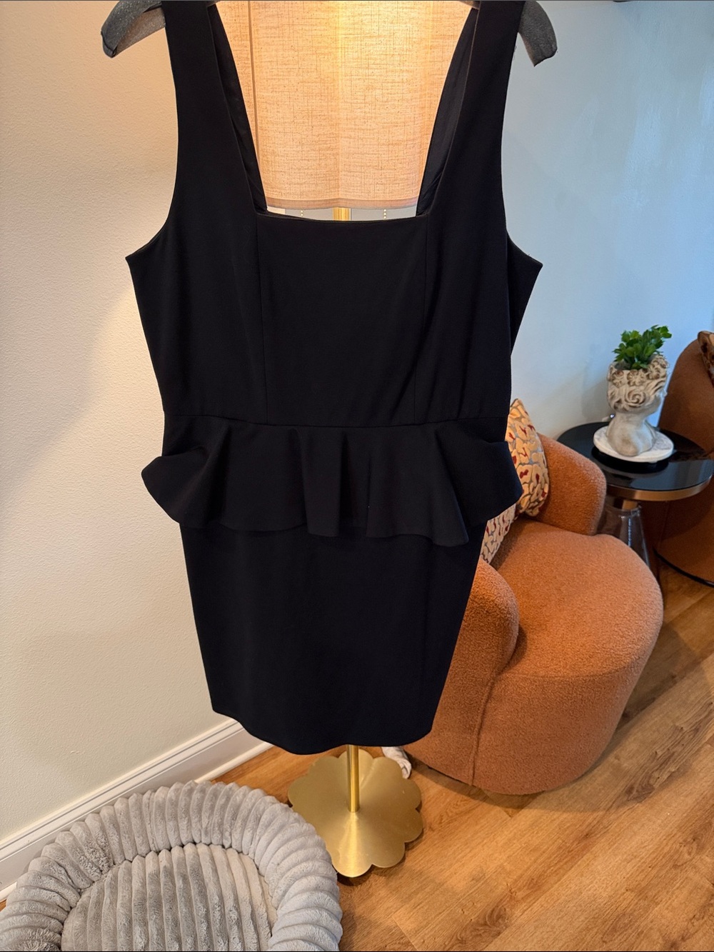 Vivienne Tam Black Peplum fitted dress.
